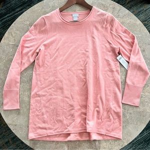 New Women’s Chico’s Crew Neck Sweater Size 1